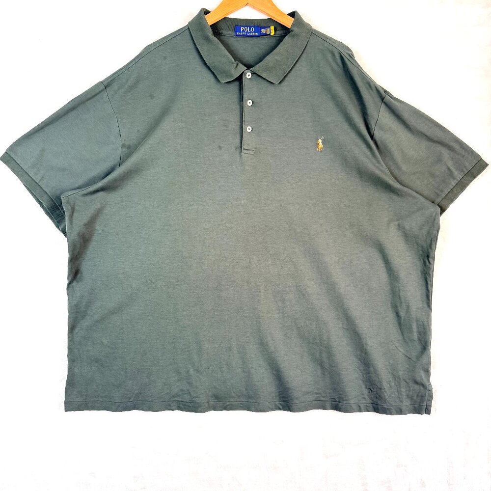 Polo Ralph Lauren Pony Classic Casual Cotton Polo Shirt Mens 4XB Green
